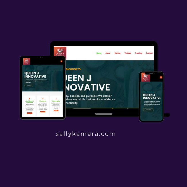 Queen J Innovative Website Case Study | Creative Business Website Design Portfolio