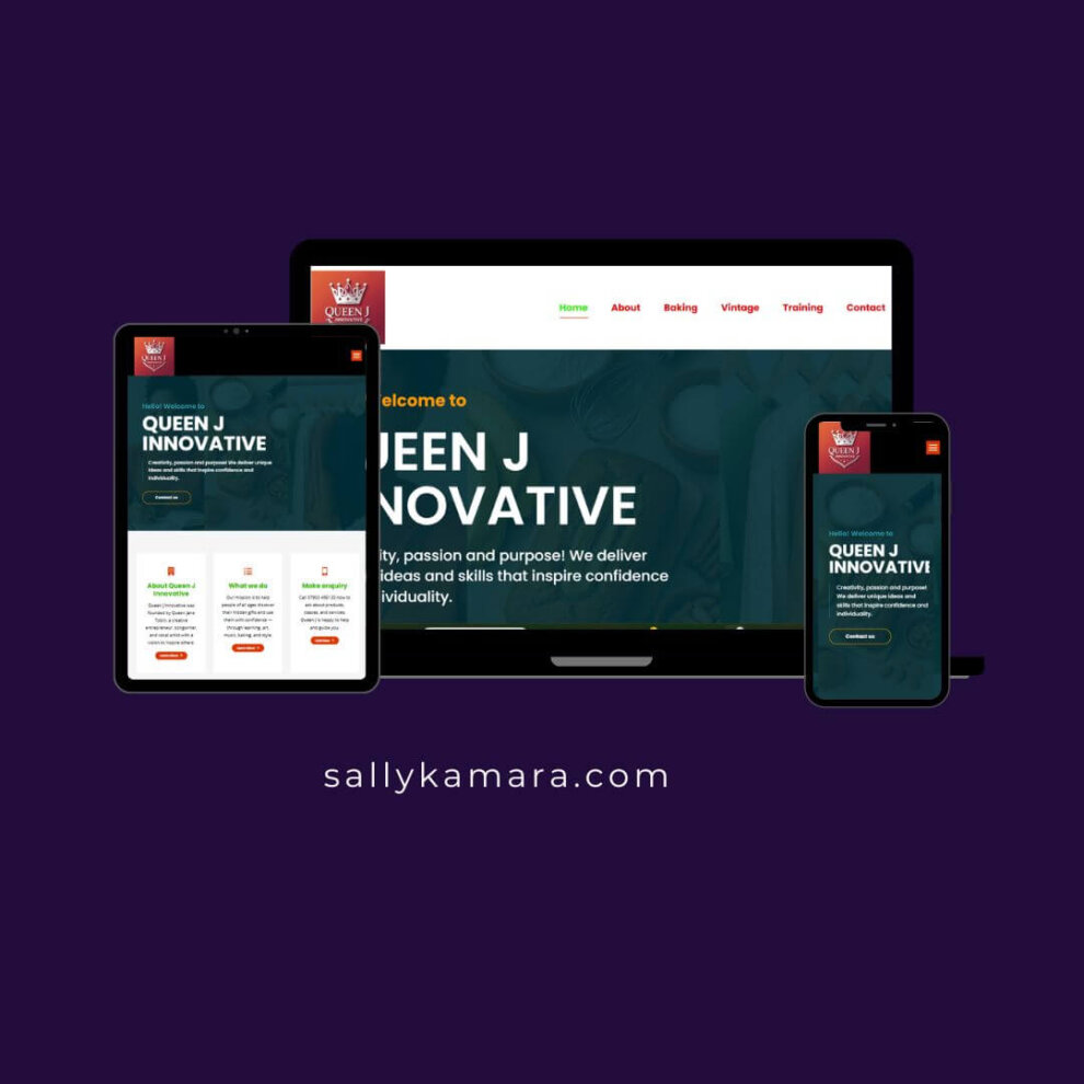 Queen J Innovative Queen J Innovative Website Case Study | Creative Business Website Design Portfolio