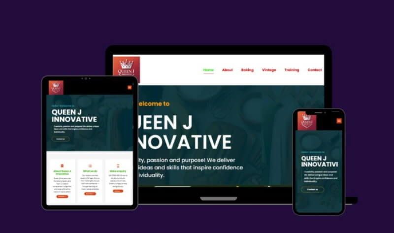 Queen J Innovative Website Case Study | Creative Business Website Design Portfolio