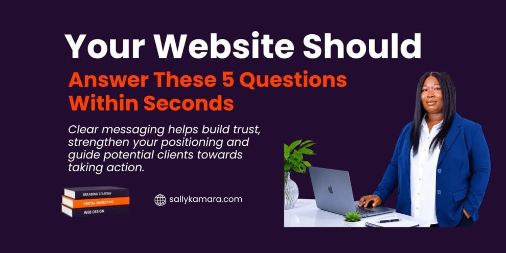 Your Website Should Answer These 5 Questions Within Seconds Your Website Should Answer These 5 Questions Within Seconds